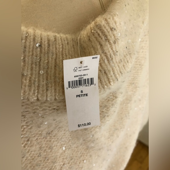 Banana Republic Sparkly V-neck Sweater with Bell Sleeves - Picture 6 of 7